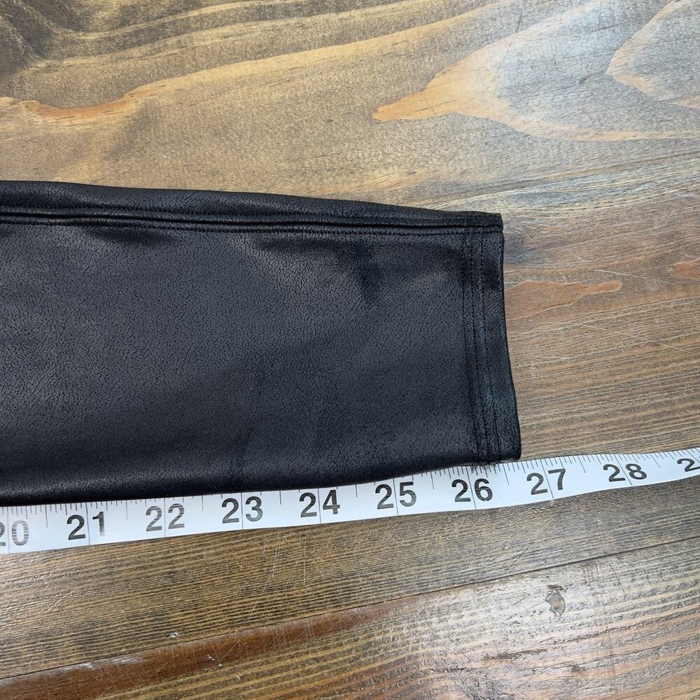Spanx Faux Leather Womens Black Leggins Size Medium Compression - Picture 6 of 6